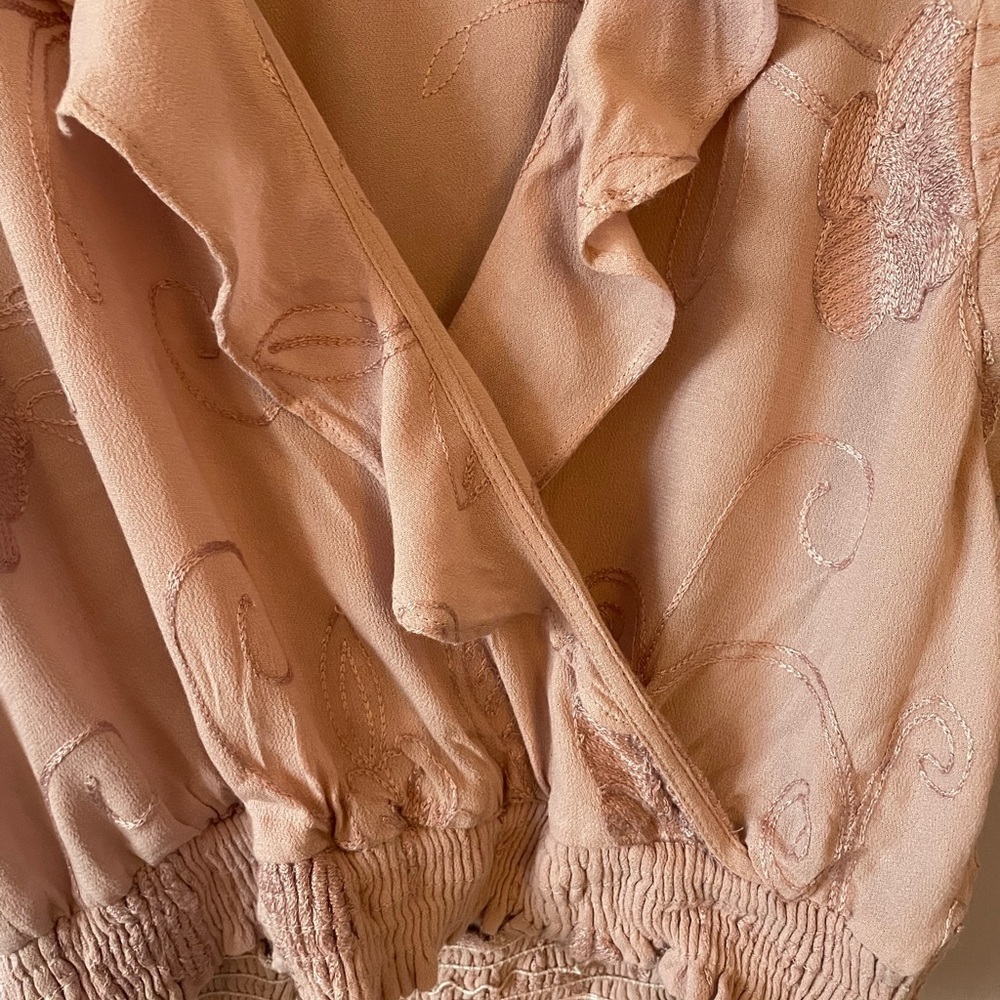 ASTR Women's Pink Ruffle Top - Picture 4 of 5